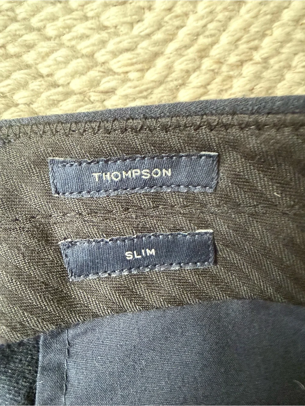 J. Crew Thompson Navy Windowpane Two-Piece Suit (altered- see measurements)